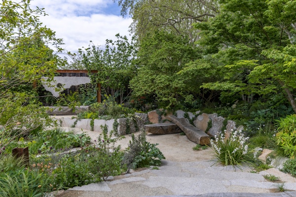 RHS Neil Hepworth-Samaritans’ Listening Garden. Designed By Darren HawkesPress-Chelsea2023_H8A0117-2_May 21, 2023