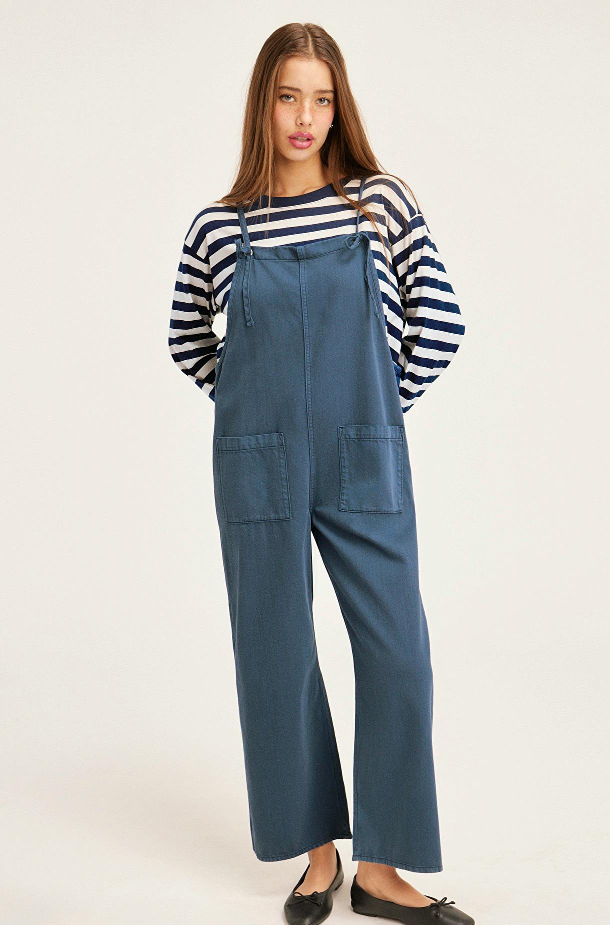 Monki Loose Fit Denim Dunagrees, £39.99