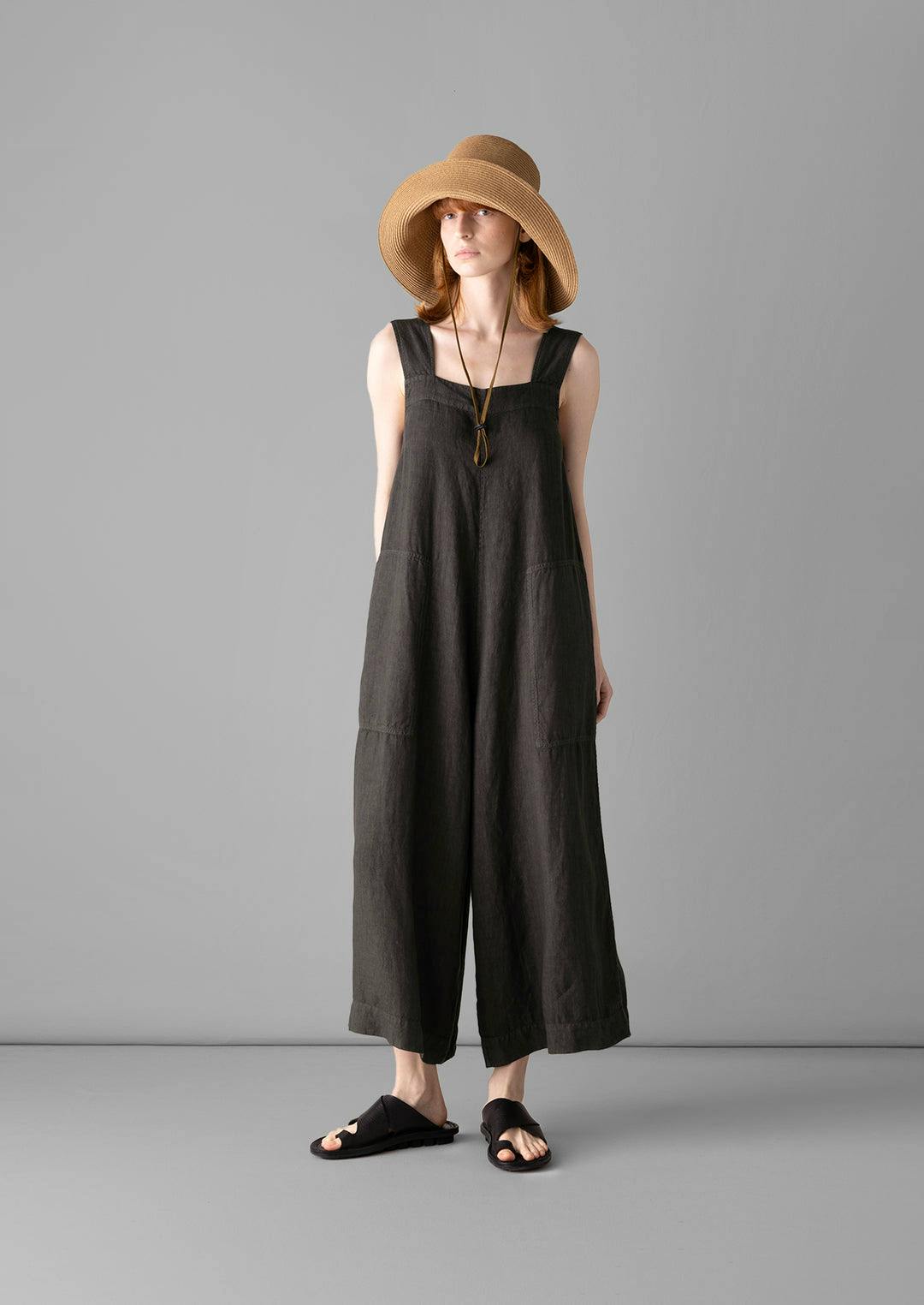 Toast Garment Dyed Linen Pinafore Jumpsuit, £165