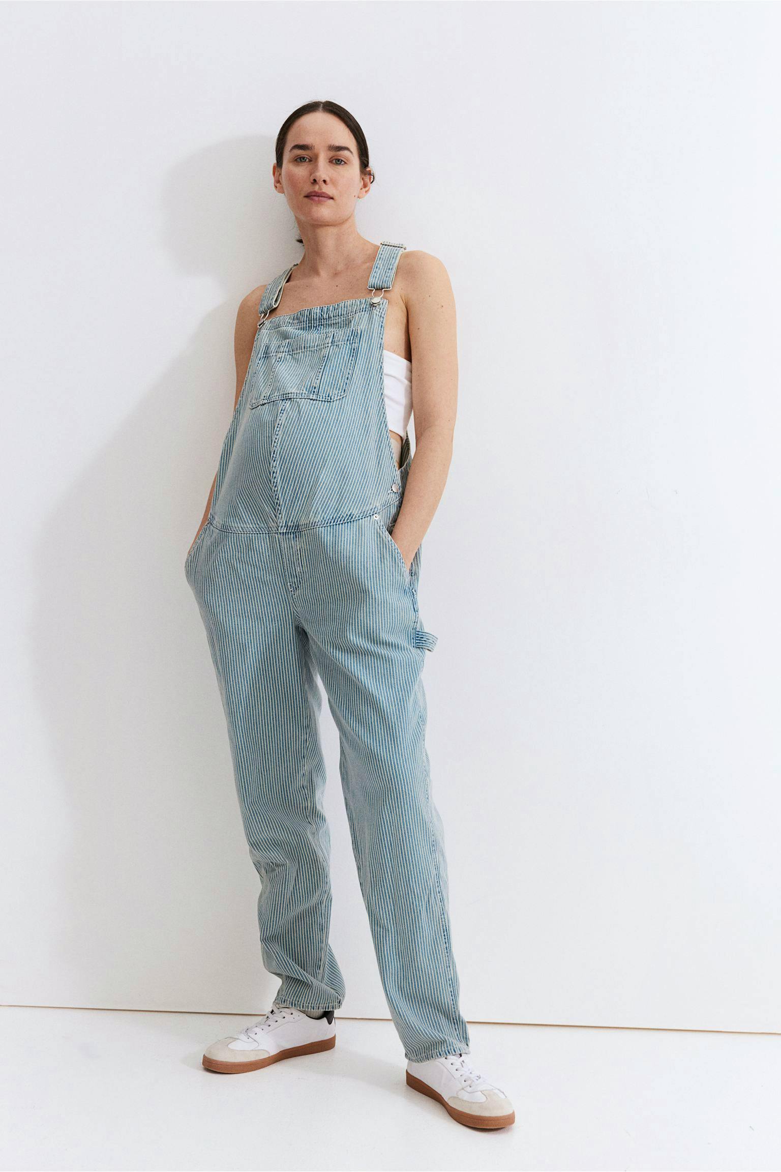 H&M MAMA Ankle-Length Denim Dungarees, £54.99