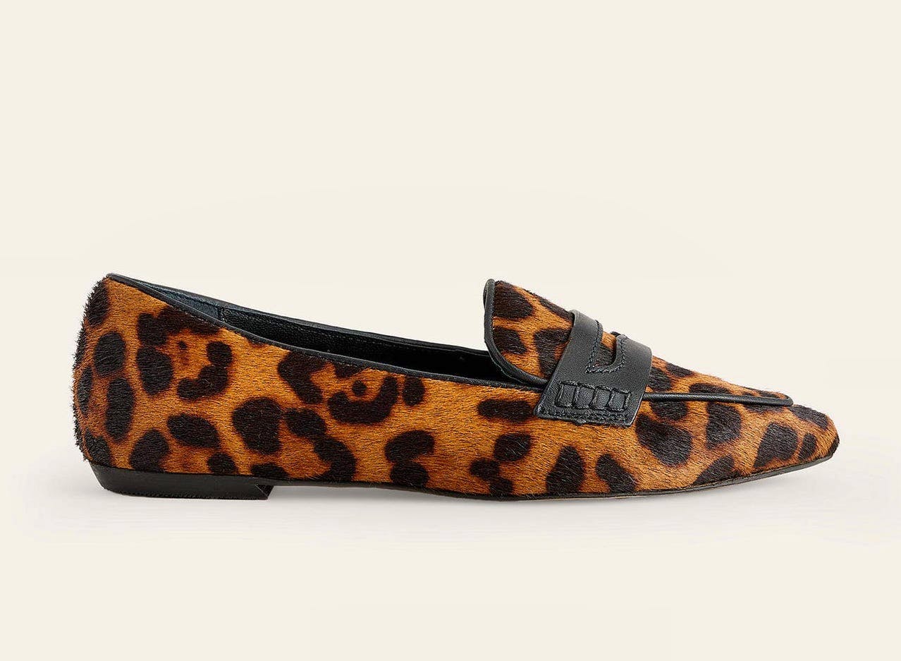 Boden Classic Leopard Pointed Loafers, £66