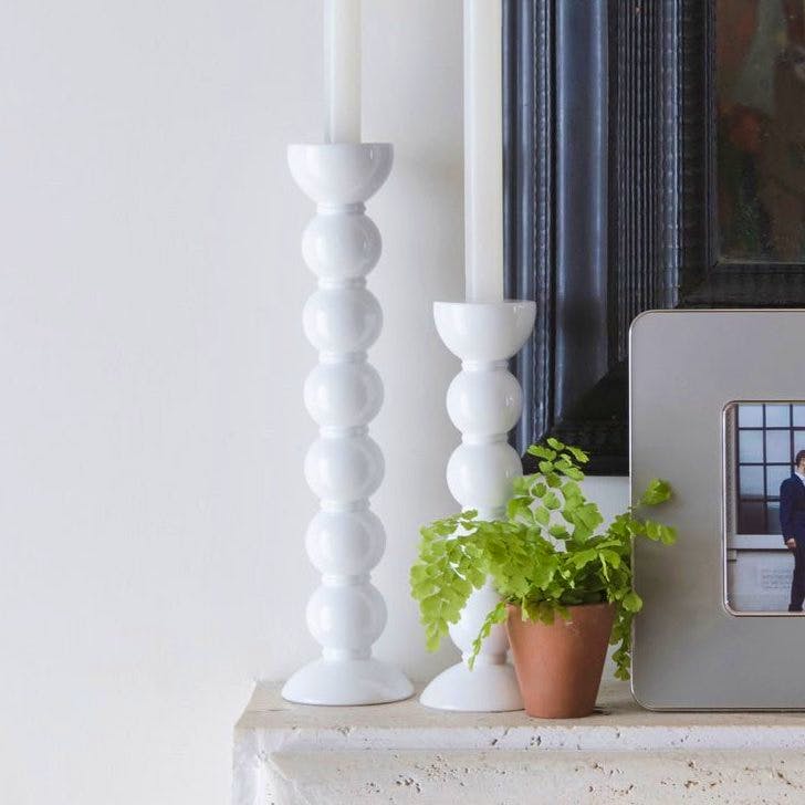 Addison Ross Extra Tall White Bobbin Candlestick, £58