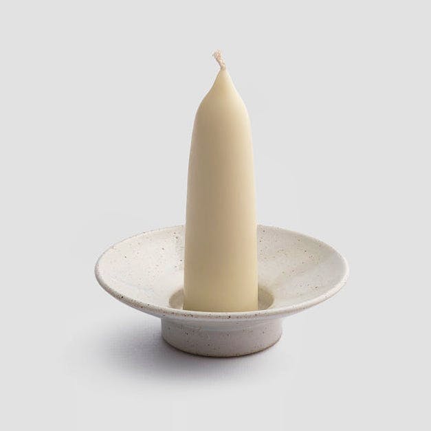 Piglet In Bed Speckled White Stumpie Candle, £34