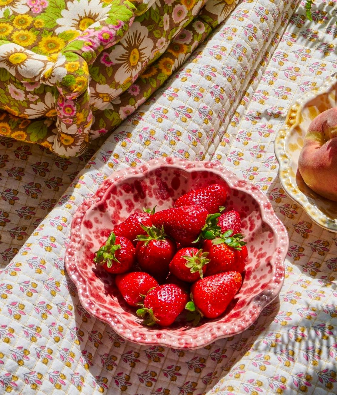 Cabana Speckled Small Bowl, Pink, £60
