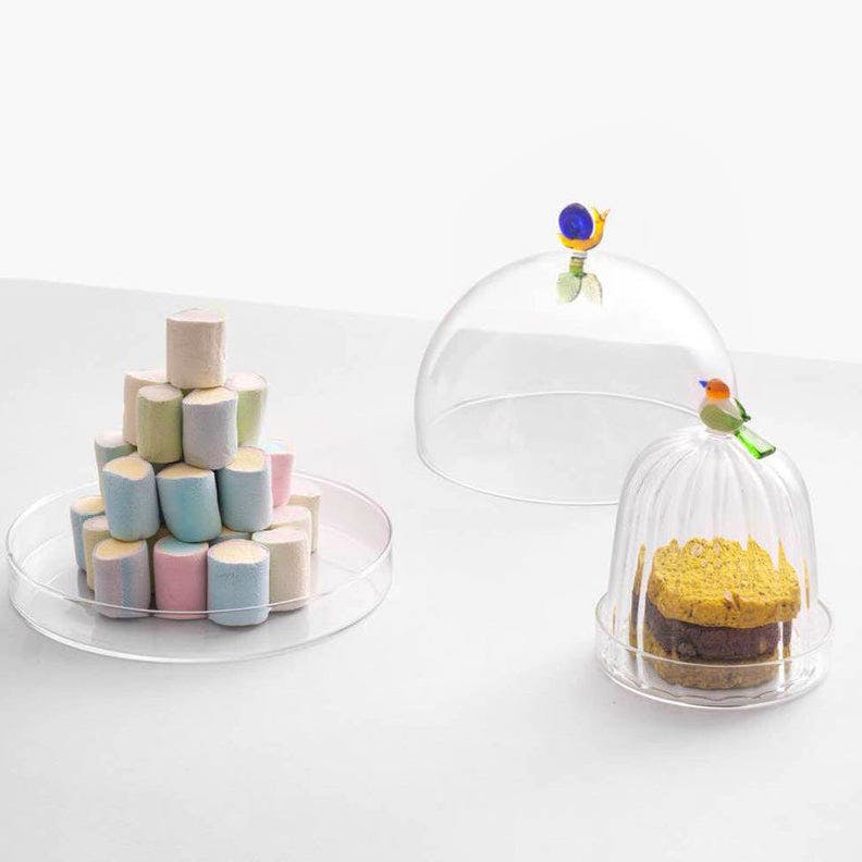 Lemon Salt Ichendorf Milano, Optic Bird Glass Dome & Dish, £41.90
