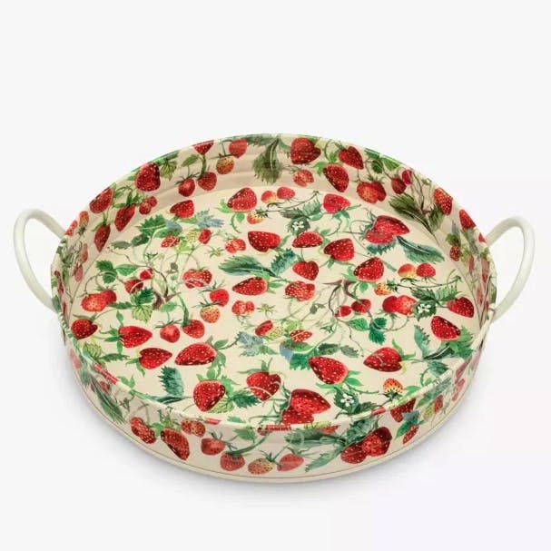 Emma Bridgewater Strawberries Large Handle Round Tray, £50