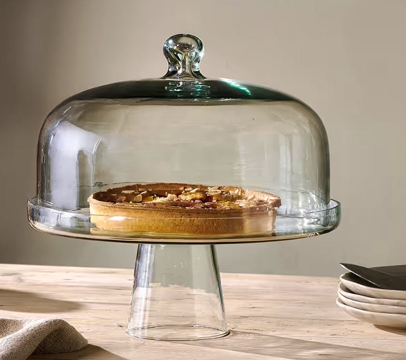 Nkuku Banjara Glass Dome Cake Stand, £64 (Was £80)