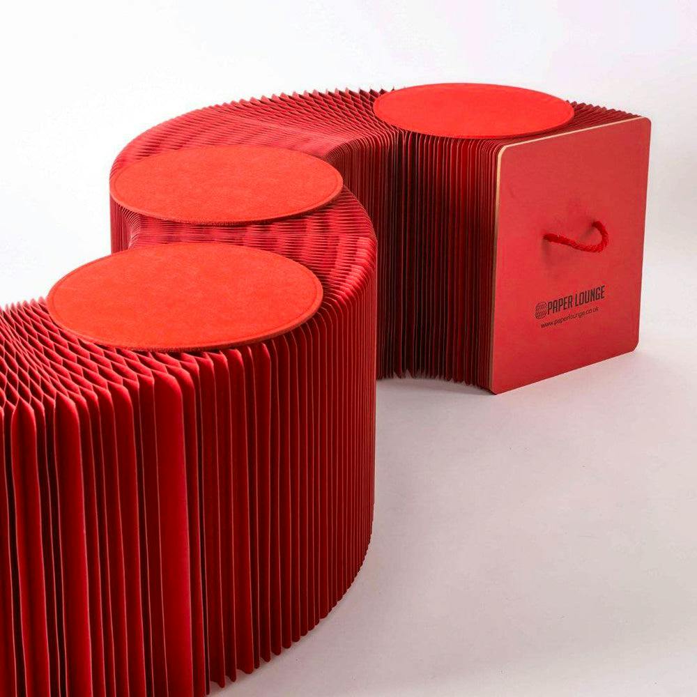 Paper Lounge Foldable Paper Bench – Red, £107.99