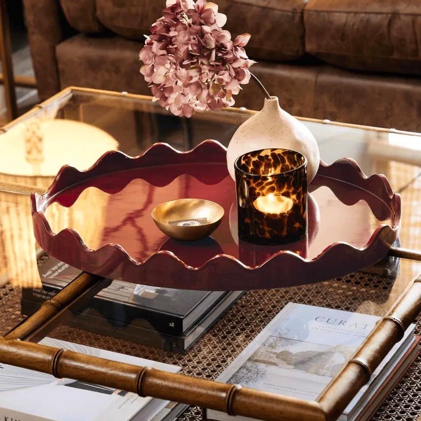 OKA Talasa Tray - Chinese Red, £160