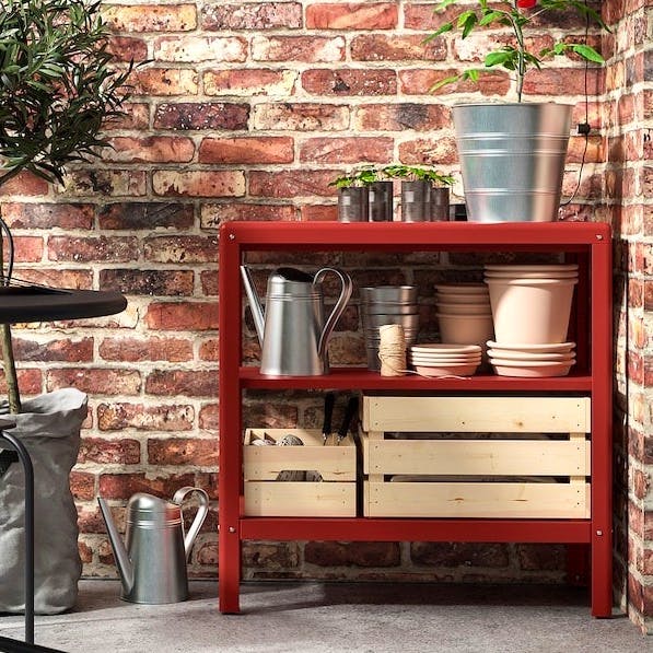 IKEA KOLBJÖRN Shelving Unit In/Outdoor, Brown-Red, £60