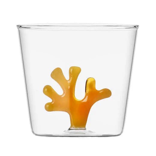 V&A Shop Orange Coral Tumbler Glass By Ichendorf Milano, £15