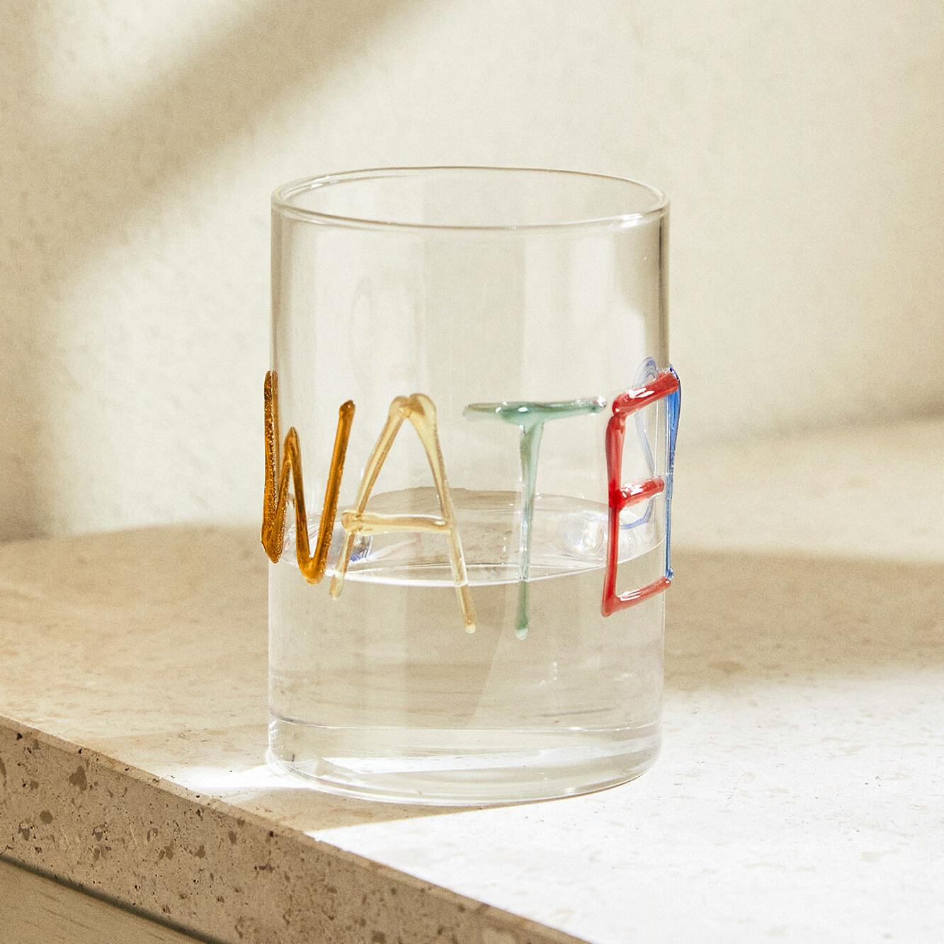 Zara Home Borosilicate Glass Tumbler With Letters, £10.99