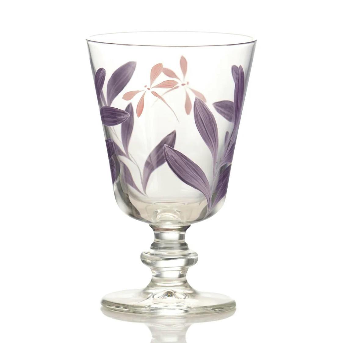Summerill & Bishop Purple Leaf & Dragonfly Wine Glass, £68