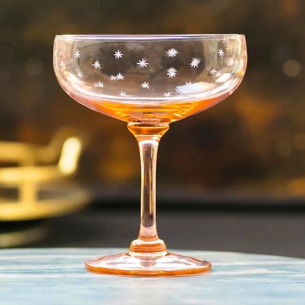 Sophie Conran Four Rose Cocktail Glasses with Stars Design by Vintage List, £66