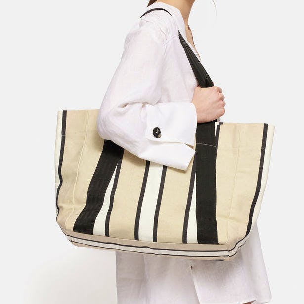 Jigsaw Oversize Striped Canvas Tote, £75