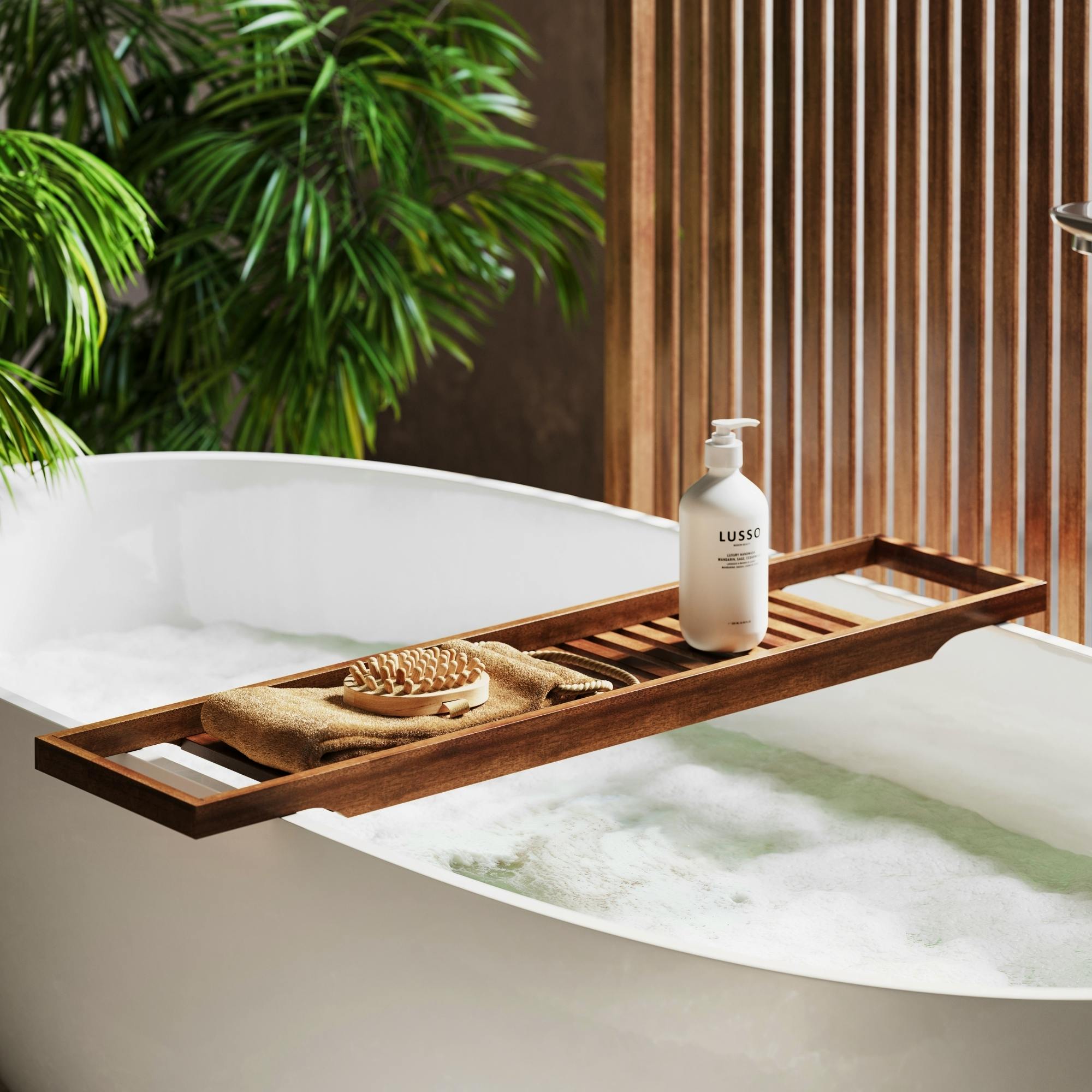 Lusso Stone Acacia Bath Caddy, £57