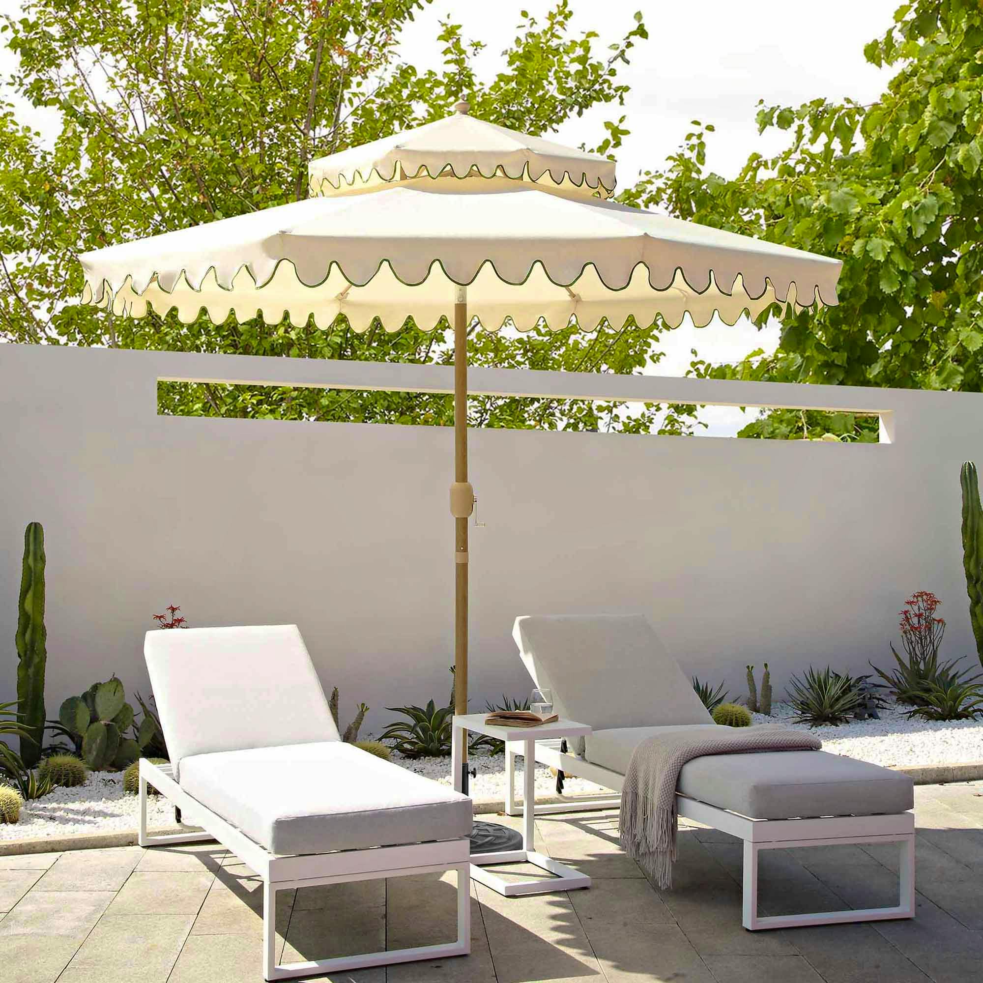 Daals Fabienne Beige 3M Octagonal Double Top Crank and Tilt Parasol, £189.99