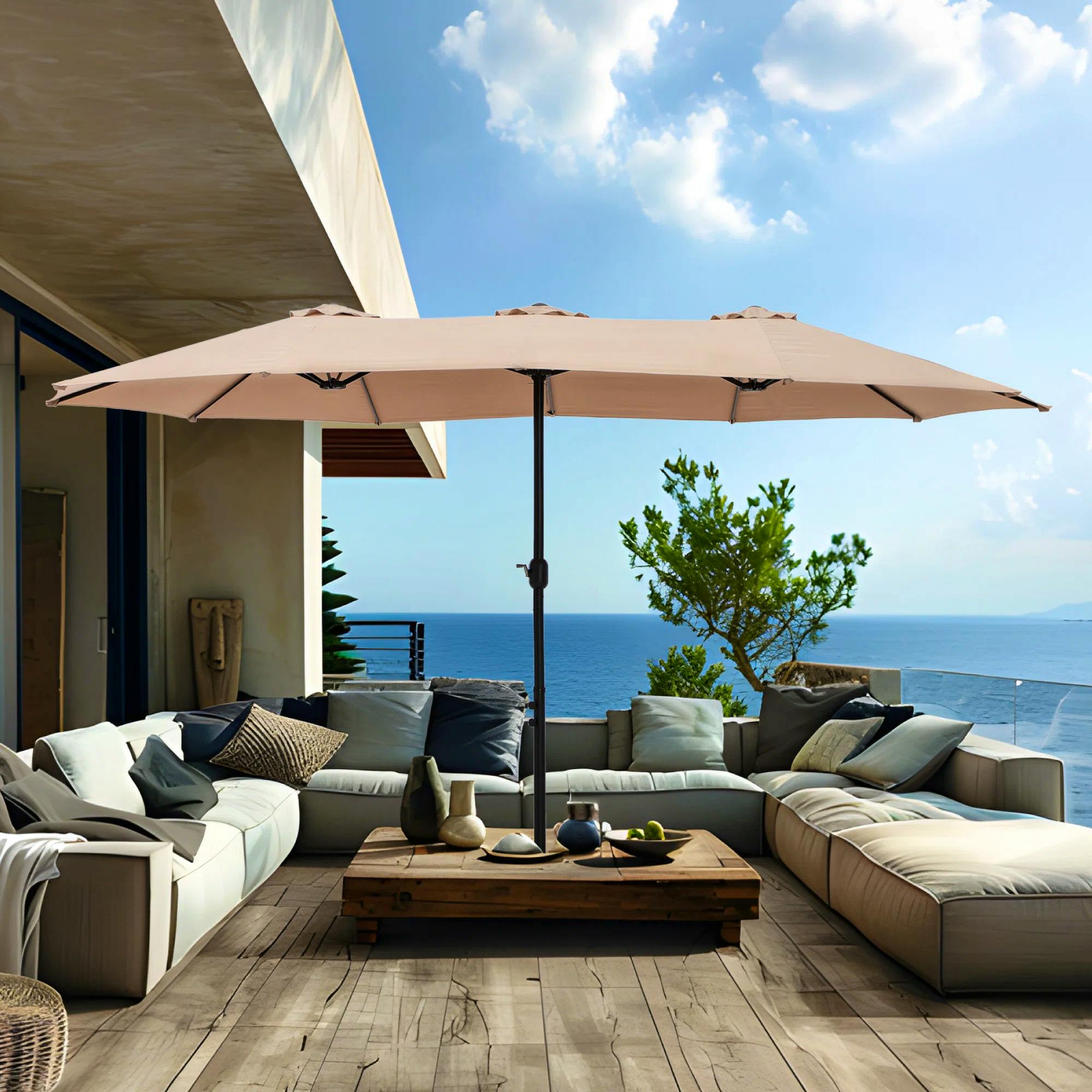 Wayfair Ayram 457cm X 274cm Rectangular Traditional Parasol, £169.99