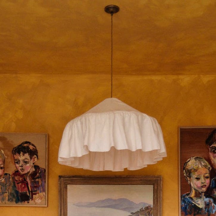 Alice Palmer White Linen Pantry Lampshade, £285