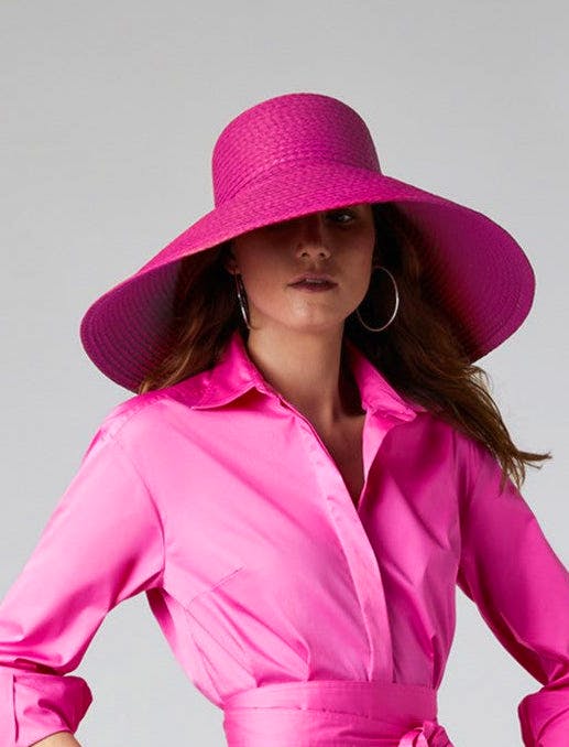Jasper Conran Pink Filippa Wide Brim Straw Hat, £65