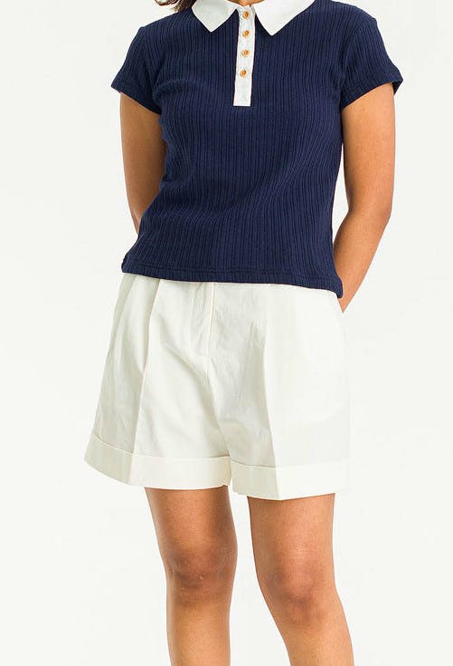 Olive Clothing Alice Cabra Short, Ivory, £79