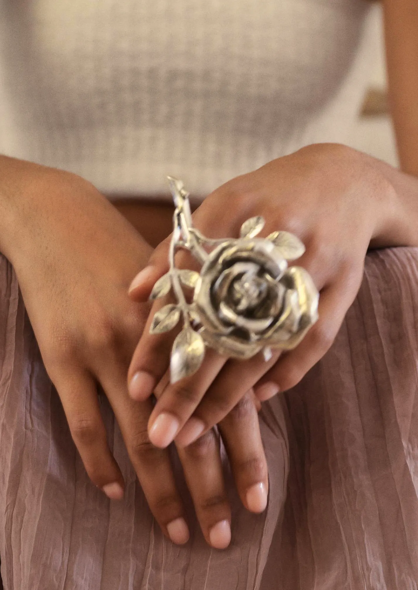 Zara Maxi Ring With Rose, £19.99
