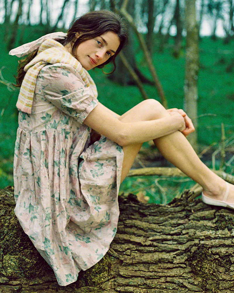 Cabbages & Roses Mendel Dress in Rosie Taffeta, £450