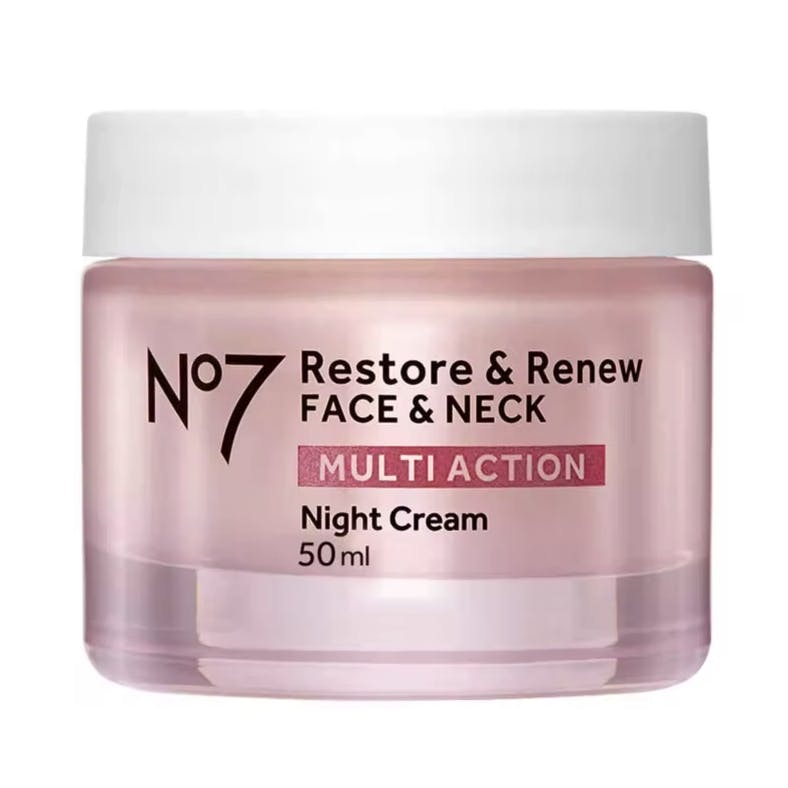 No. 7 Restore And Renew Neck & Face Multi Action Cream, £30