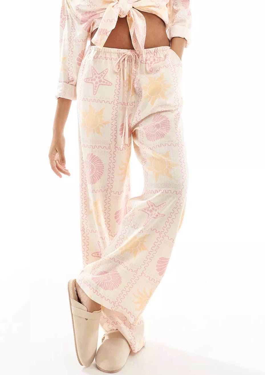 ASOS Wide Leg Pull On Trousers, NOW £21