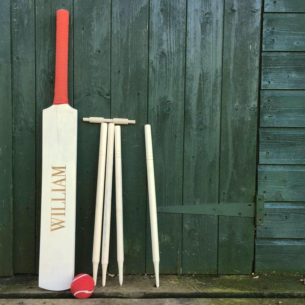 Not On The High Street Personalised Children's Cricket Set, £45
