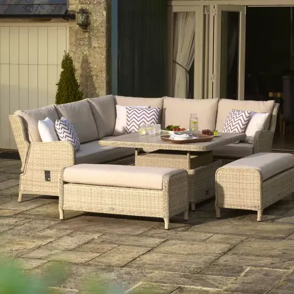 John Lewis Bramblecrest Chedworth Reclining 8-Seater Corner Garden Sofa Set, £3,199