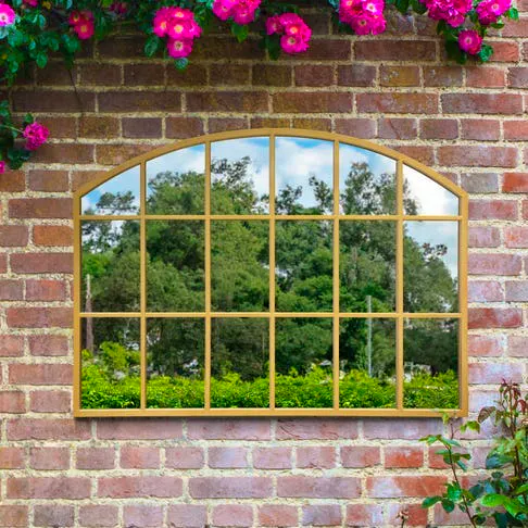 Dunelm Arcus Window Arched Indoor Outdoor Wall Mirror, £125 - £145