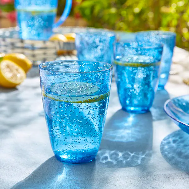 Dunelm Bubble Blue Short Acrylic Tumbler, £1.50