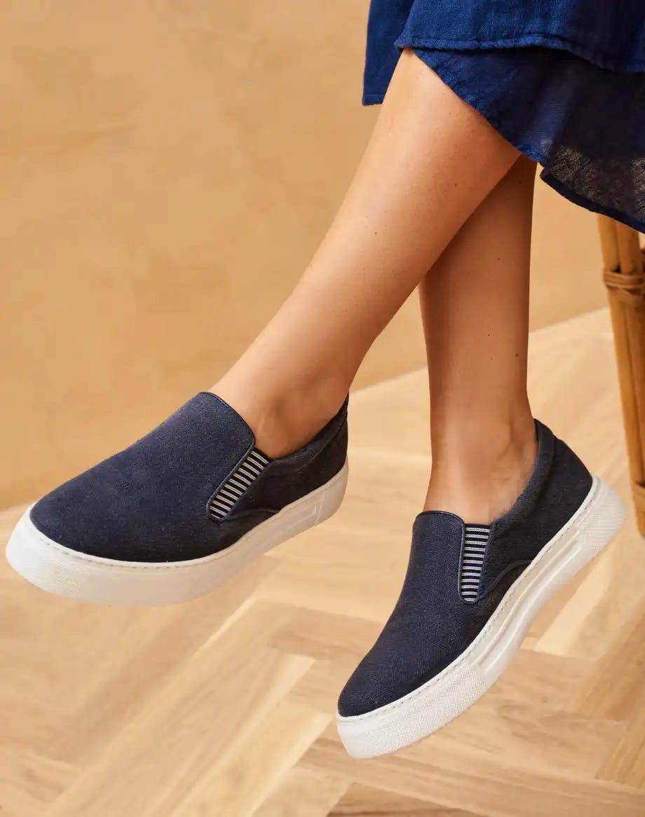 Brora Canvas Slip On Boat Shoes, £59 (was £98)