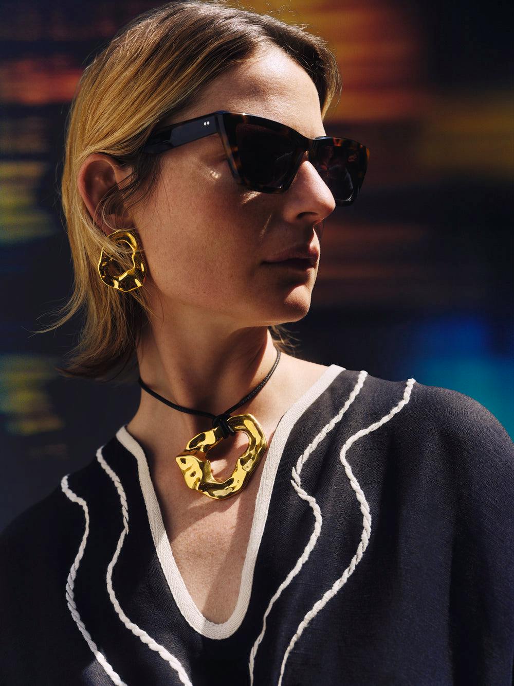 Jigsaw Molten Loop Stud Earrings, £60