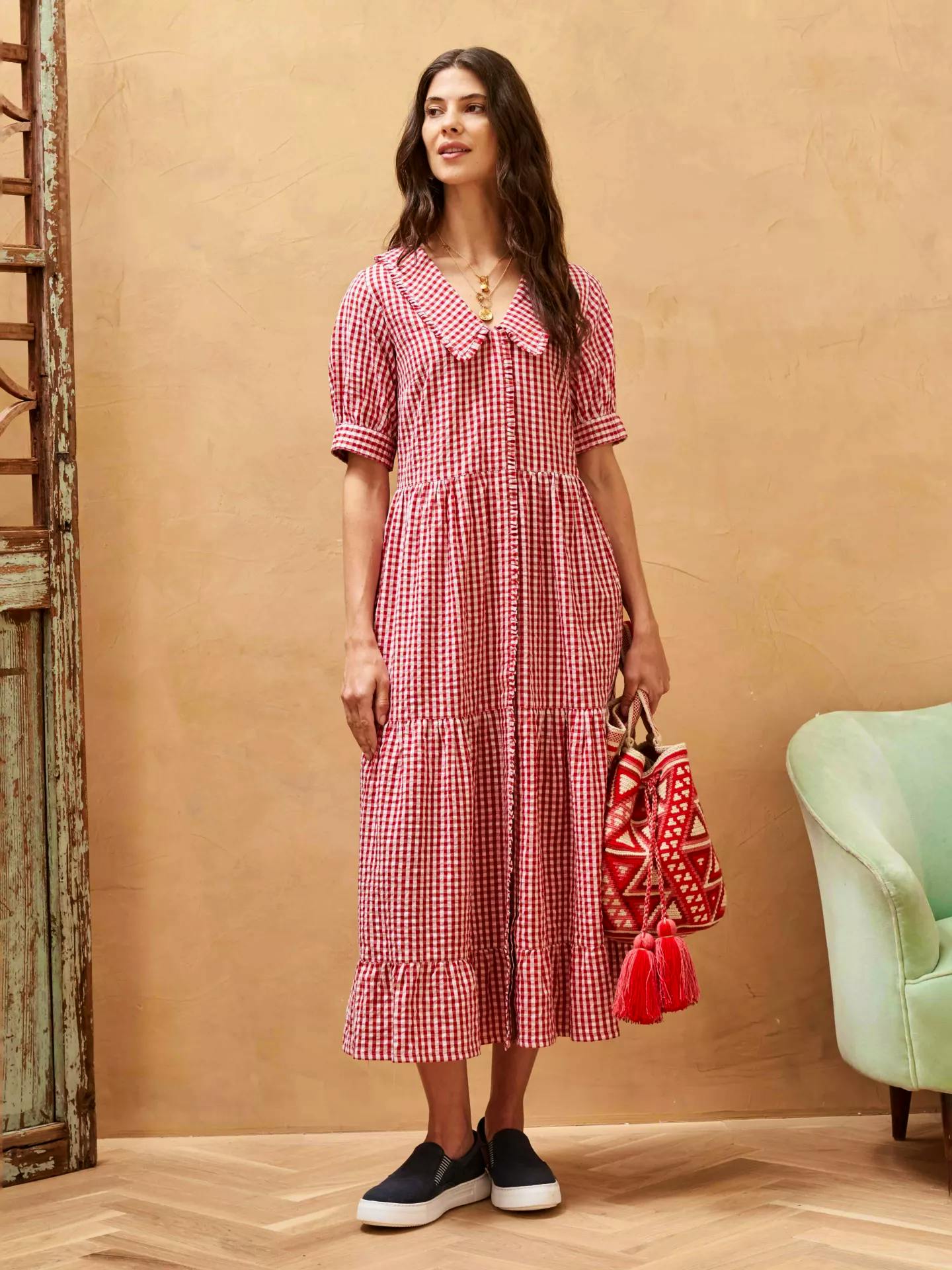 Brora Gingham Chelsea Collar Dress, £98