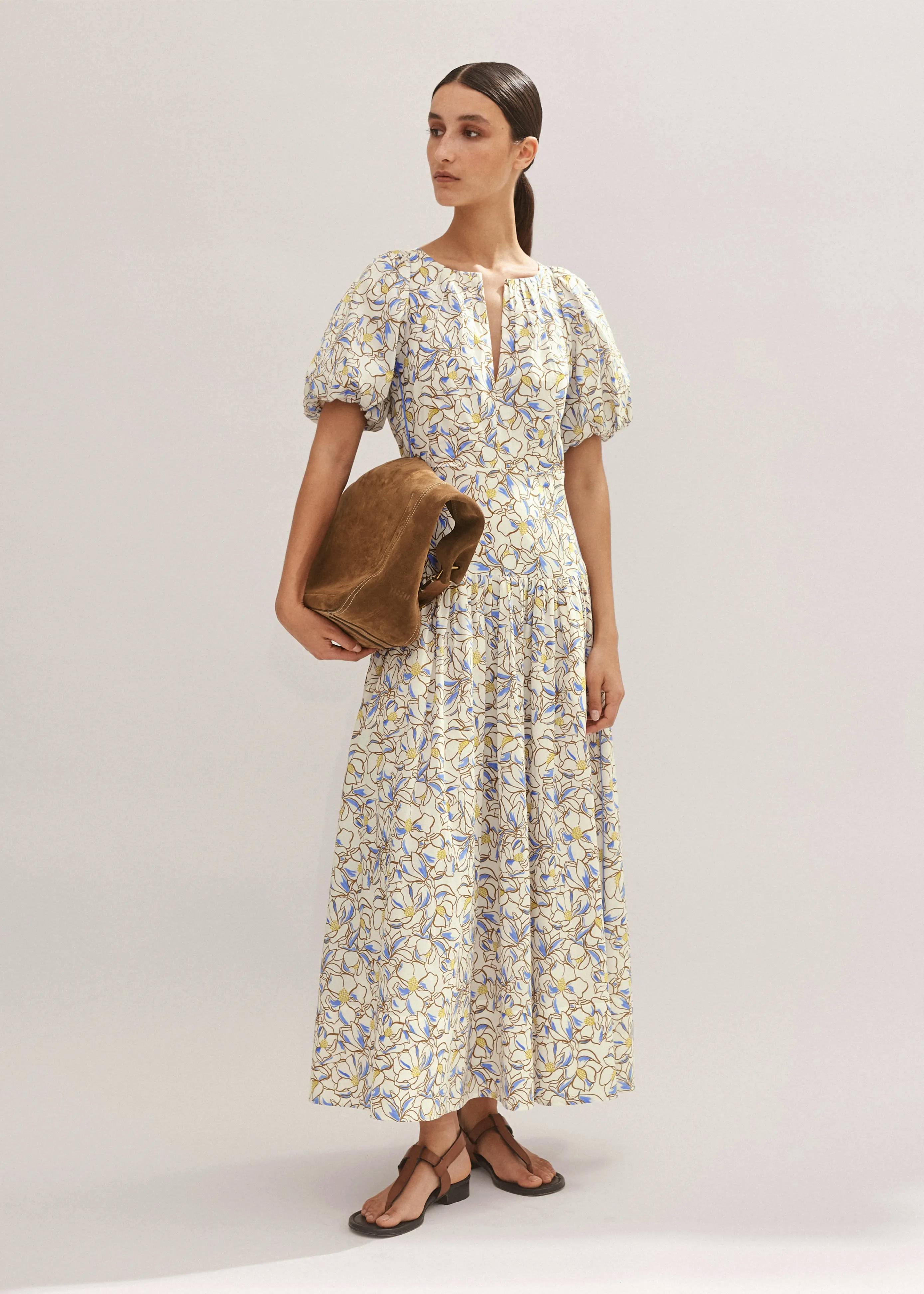 ME+EM Cotton Voile Floral Print Maxi Dress, £325