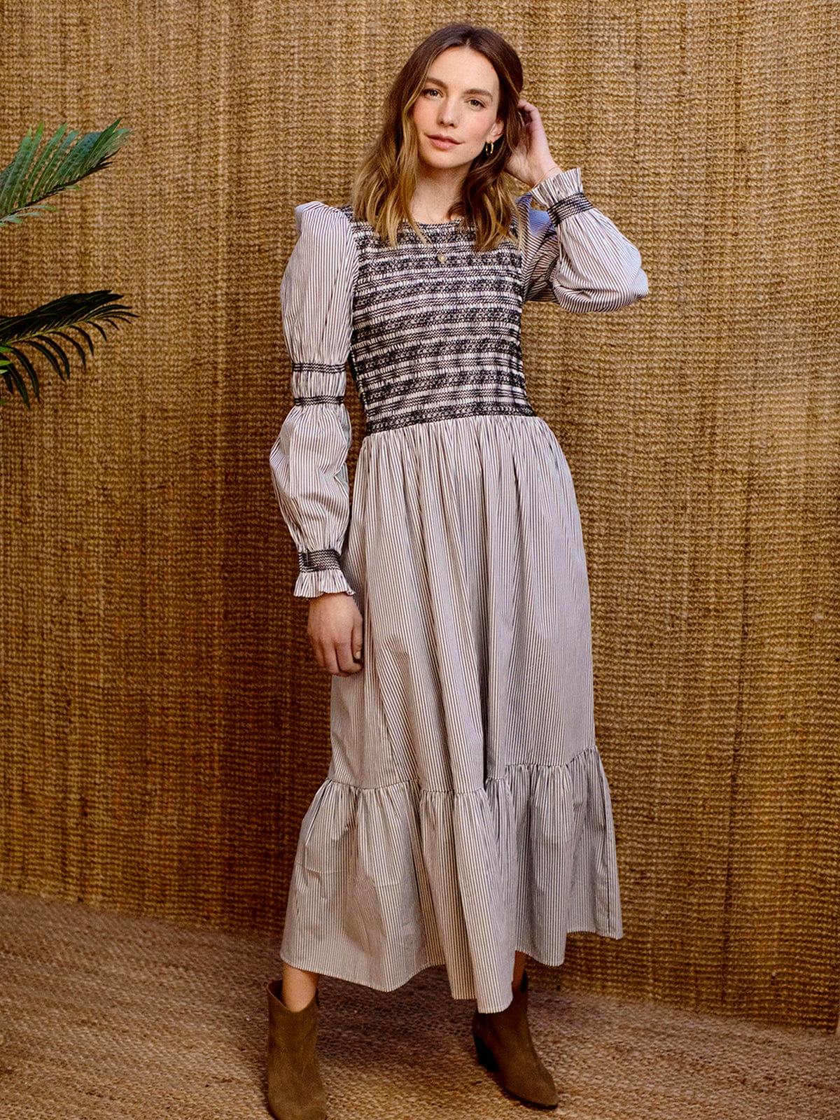 Iris Lainey Striped Smock Dress, £111