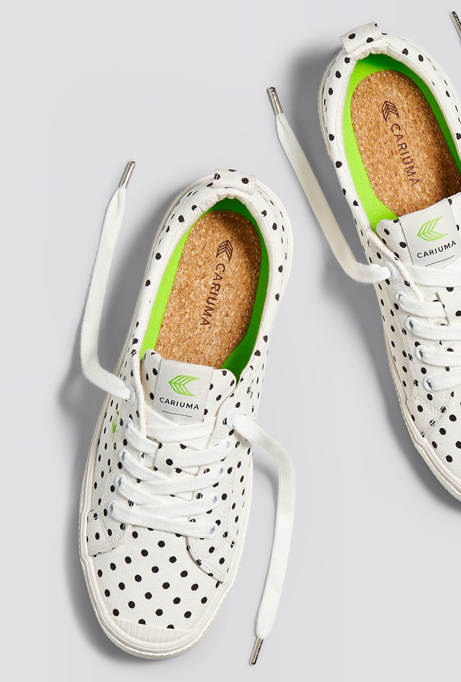 Cariuma White Polka Dots Canvas, £89