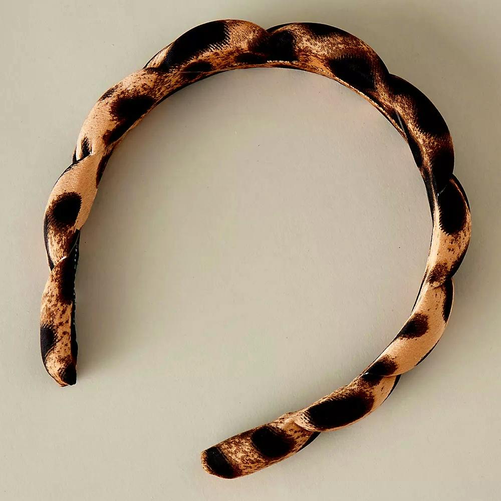 Anthropologie Satin Leopard Bubble Headband, £18