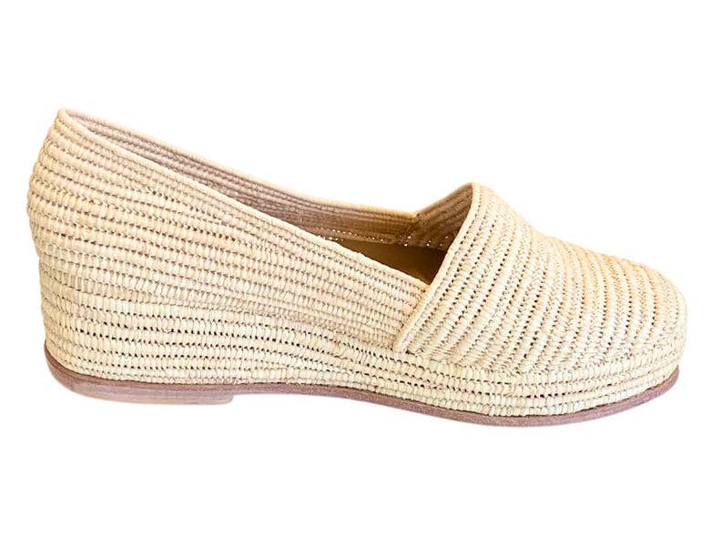 Ocelot Market Raffia Espadrille In Natural, £238