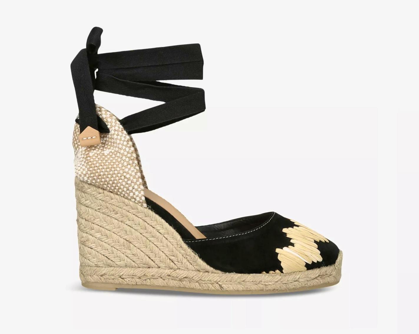 Castaner Cande 8 Leather And Textile Wedge Espadrilles, £180