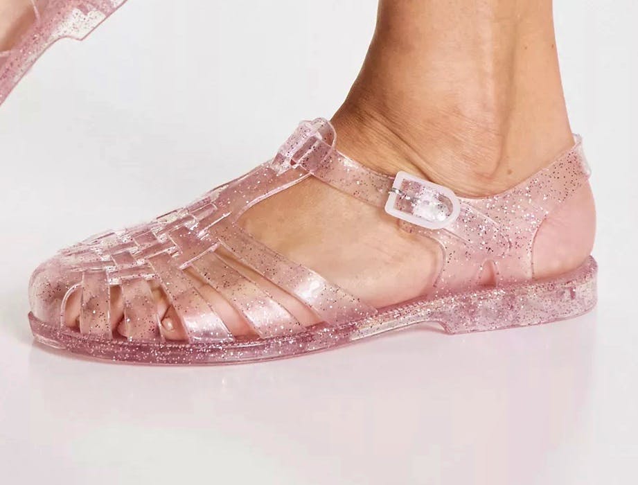 Asos London Rebel Flat Jelly Shoes In Clear, £10.50 (Was £30) Juju