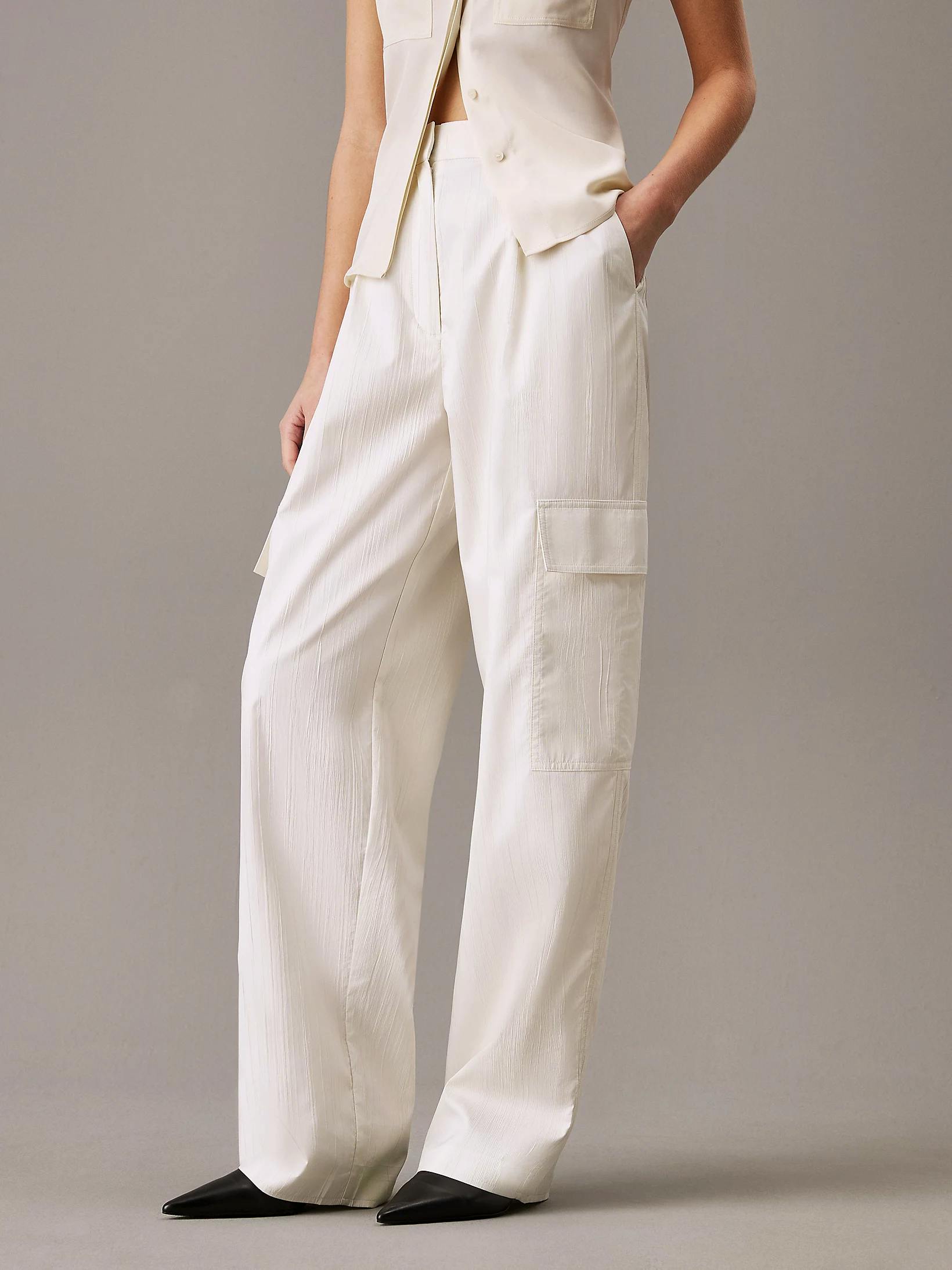 Calvin Klein Relaxed Textured Cargo Trousers, £200