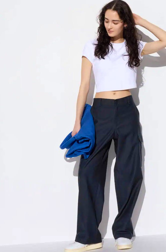 Uniqlo Wide Straight Leg Cargo Trousers, £19 (Was £35)