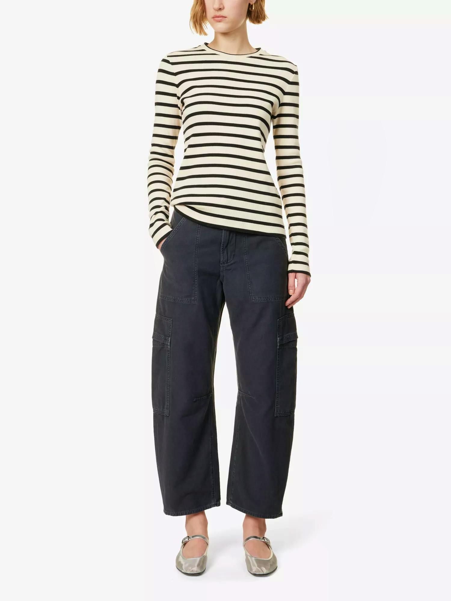 Citizens of Humanity Marcelle Cargo-Pocket Wide-Leg Cotton Trousers, £320