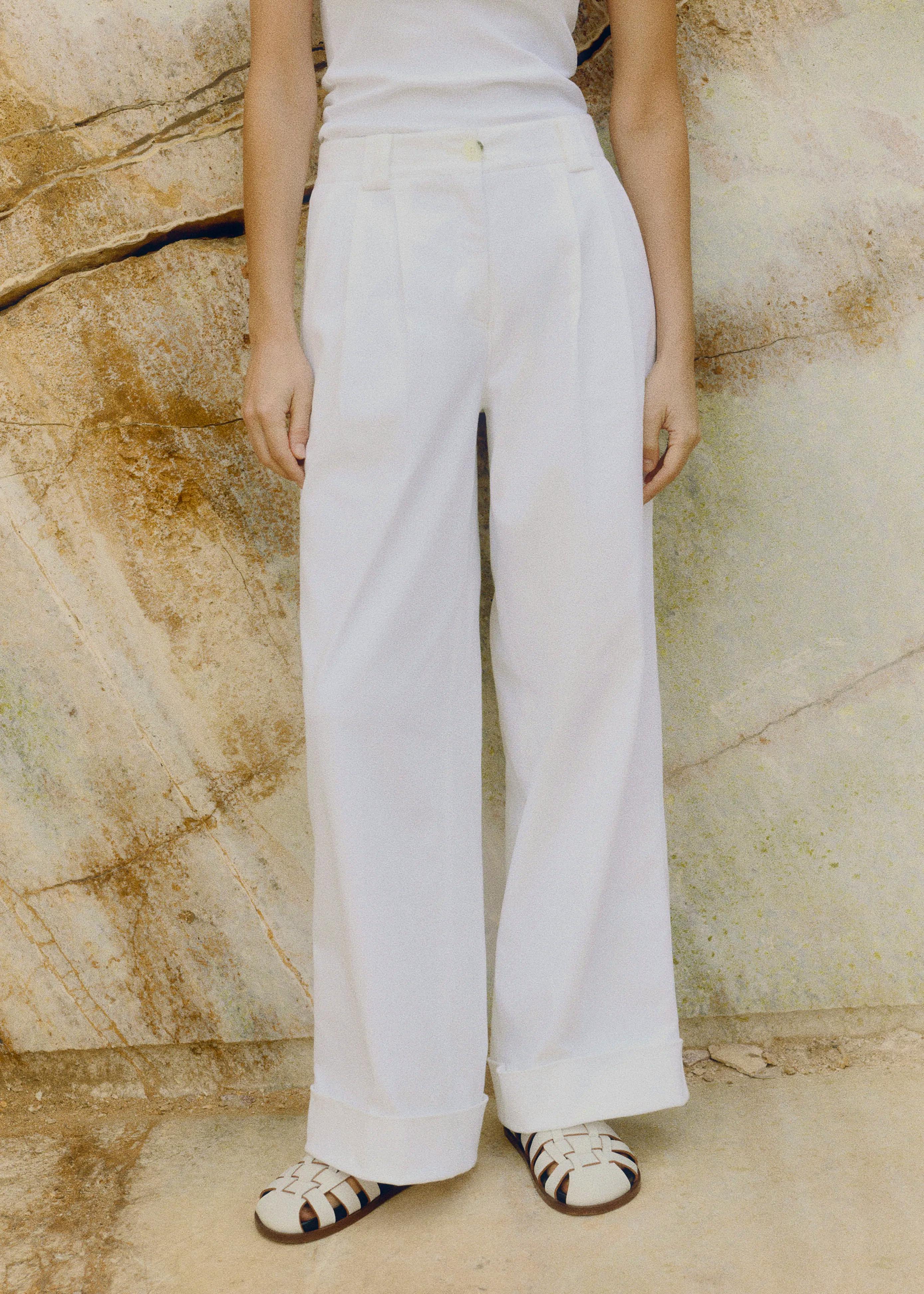 Me + Em Pleated Straight-Leg Trainer-Grazer Trouser, £195