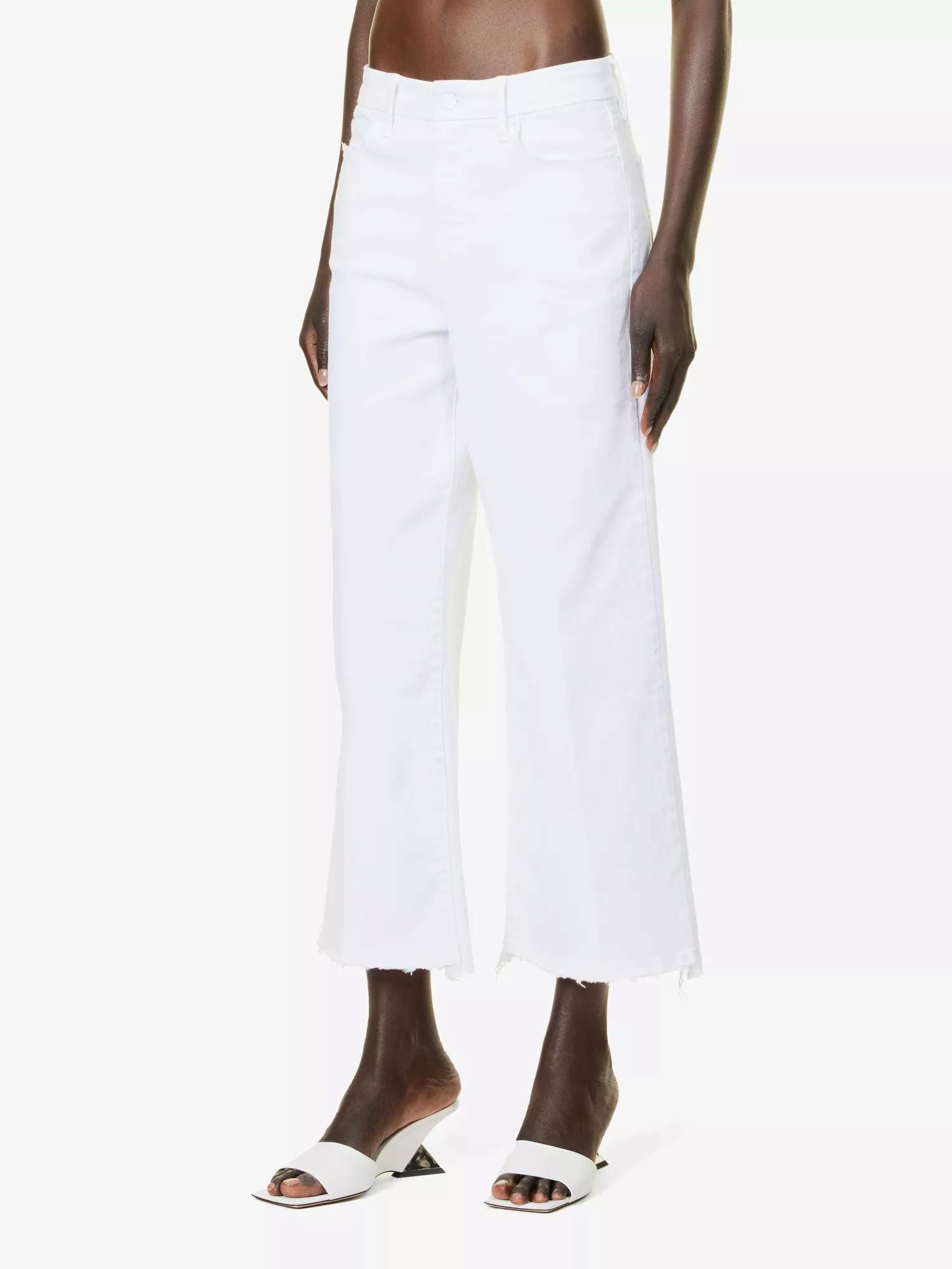 Good American Good Waist Wide-Leg High-Rise Stretch-Denim Jeans, £140