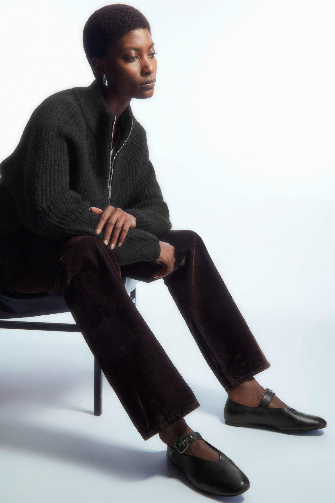 Buckled ballet flats £115