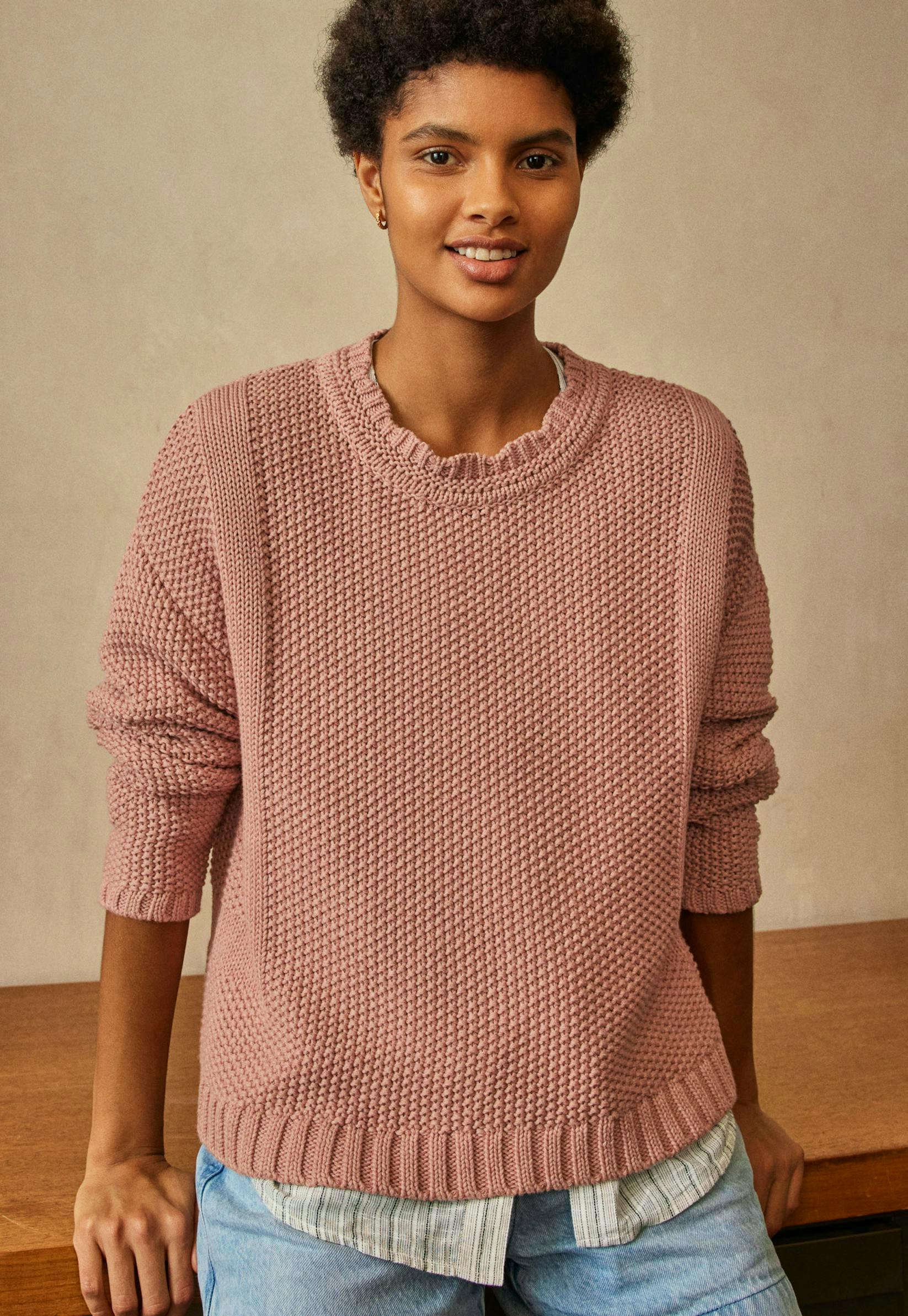 Wrap London Moss-Stitch Sweater, £79 (Was £129)